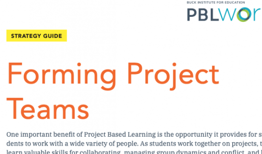 Thumbnail of this downloadable resource called PBLWorks_Forming Project Teams_Strategy Guide_
