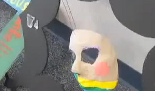 This video features high school students at Livermore Valley Charter Preparatory create art pieces that reflect how the U.S. sees itself and how the global community perceives the U.S.
